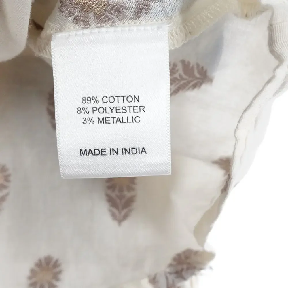 New Tuckernuck Orchid Echo Cotton Jacquard Cream Sawyer Blouse Boho Coastal $188